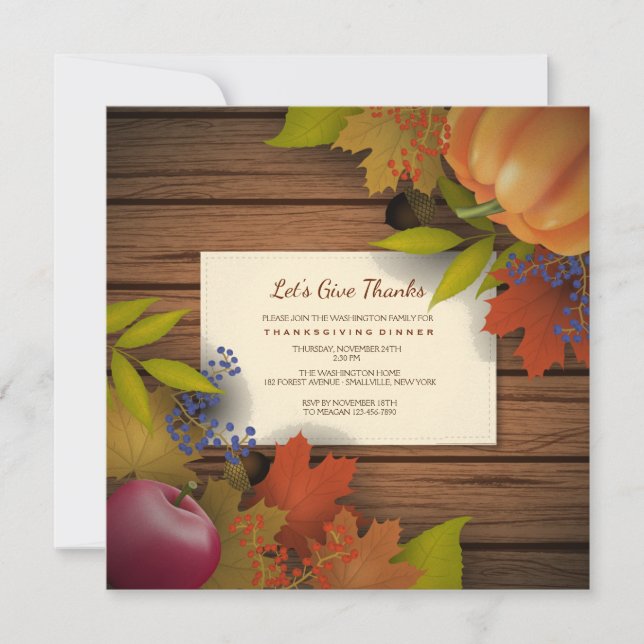 Höst skottpengarinbjudan inbjudningar (Framsida)