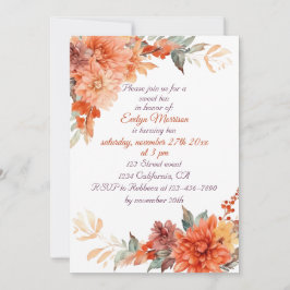 Höst Söt Gnom Höstlöv Födelsedag Inbjudningar