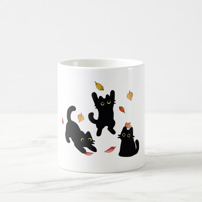 Höst Svarta Katt Siluetter Kaffemugg (Center)