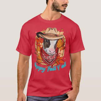 Höst tack för lycklig Fall yall Heifers Farm Anima T Shirt