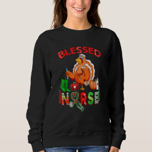 Höst tackgivelse välsignad sjuksköterska scrub top t shirt