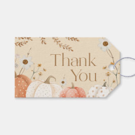 Höst Tacksamhetskort Pumpa Fall Boho Presentetikett