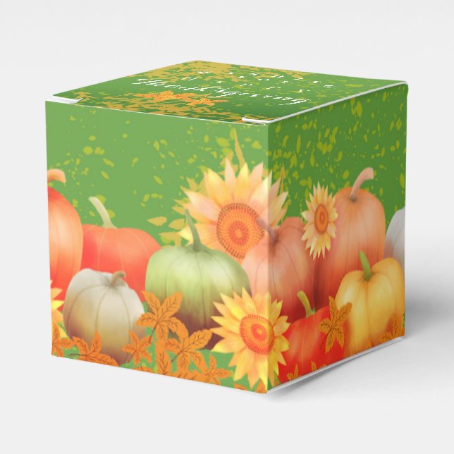 Höst tacksgiving grön presentaskar (Framsidan Sidan)