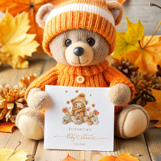 Höst Teddybjörn Bebis Shower Pappersservett