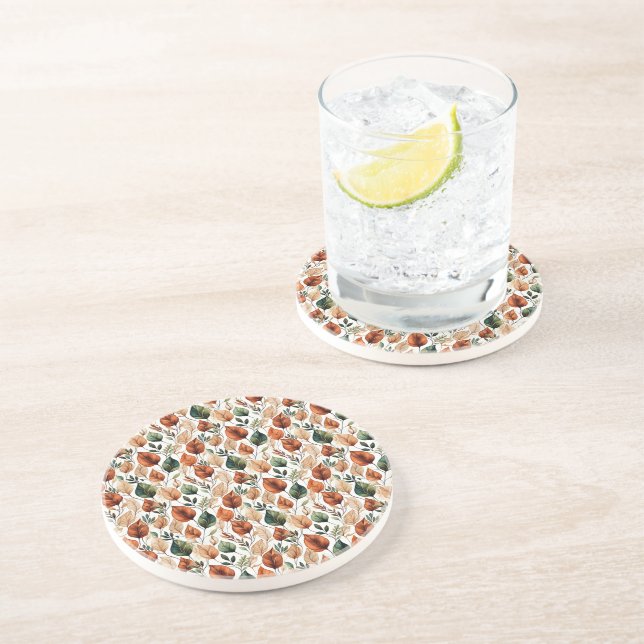 Höst terrakotta och salvia blad mönster underlägg (Sidan)