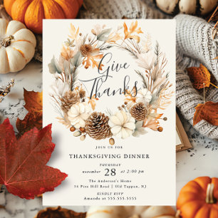 Höst - Thanksgiving Inbjudningar