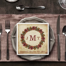 Höst, Thanksgiving Monogram Pappersservett