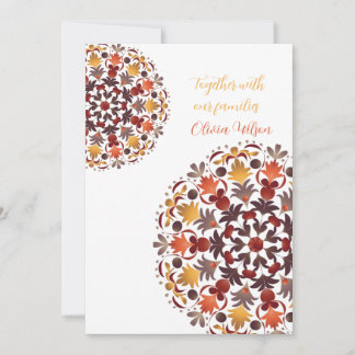 Höst torr blomster mandala Inbjudan