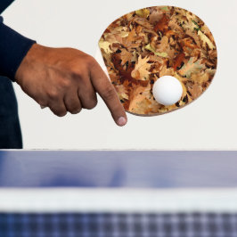 höst, torr löv pingisracket