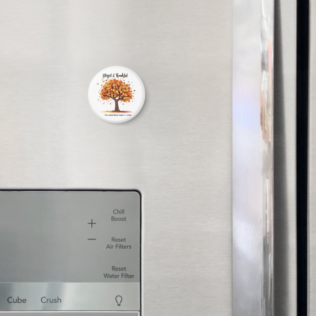 Höst Träd Glad Thanksgiving Lycklig Magnet (In Situ (Fridge))