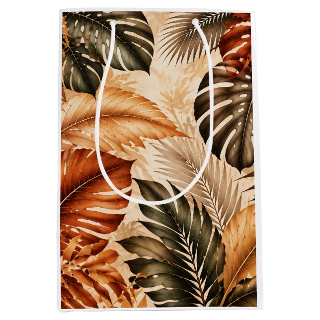 Höst Tropisk Monstera Botanisk Mönster (Framsidan)