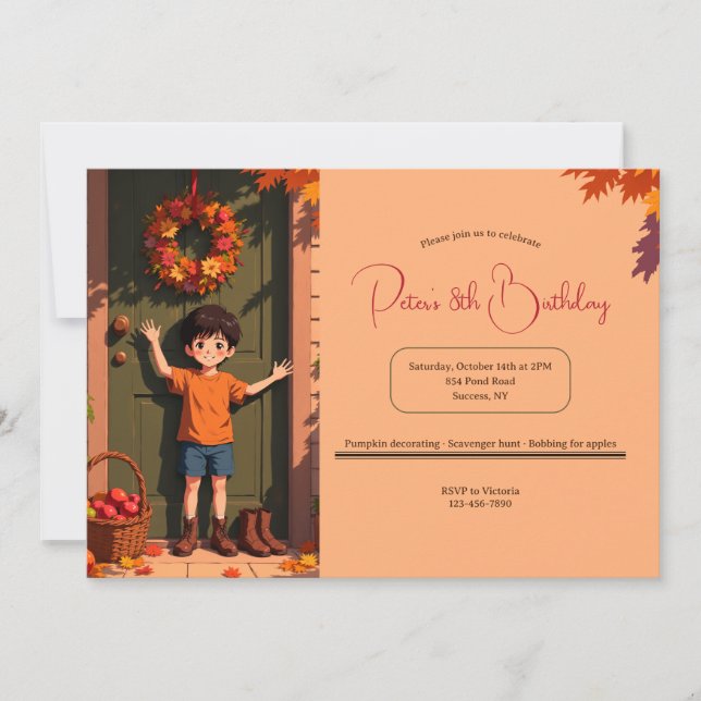 Höst Välkommen Inbjudningar (Framsida)