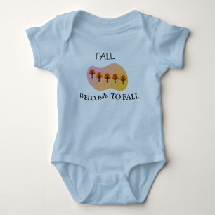 Höst Välkommen till höst Baby Ljusblå T Shirt