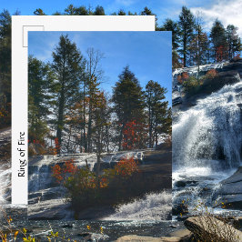 Höst vattenfall Höga fallen Fotografisk NC Vykort