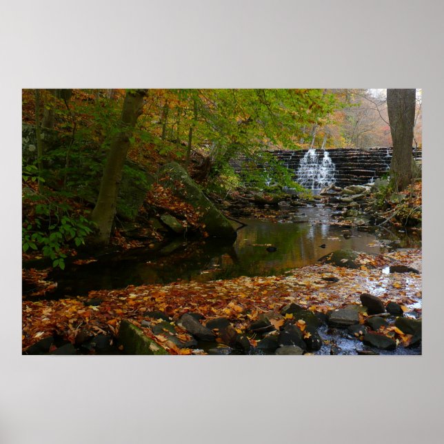 Höst vattenfall och bäck Pennsylvania natur Poster (Framsidan)