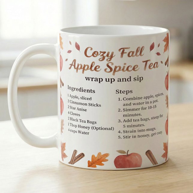 Höst Vattenfärg Äpple Kryddat Te Recept Kaffemugg (Skapare uppladdad)