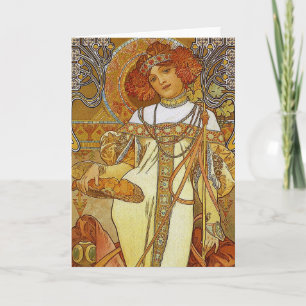 "Höst" vid Alphonse [Alfons] Mucha Helgkort