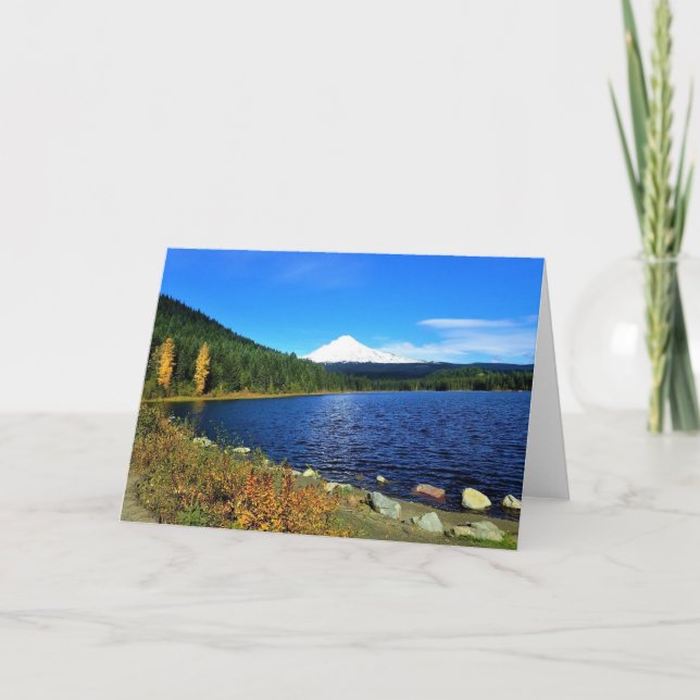 Höst vid Trillium Lake, OR Kort (Framsida)