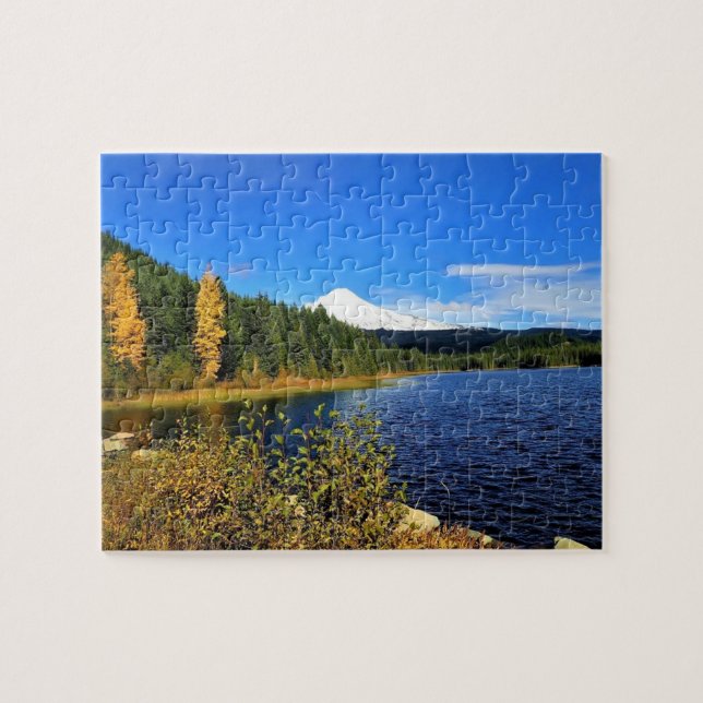 Höst vid Trillium Lake, OR Pussel (Horisontell)