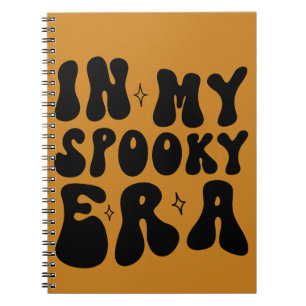 Höst Vintage I Min Kusliga Era Retro Halloween Anteckningsbok