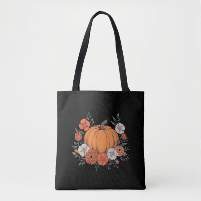Höst Vintage Pumpa Höst Tacksgiving Tygkasse (Framsida)