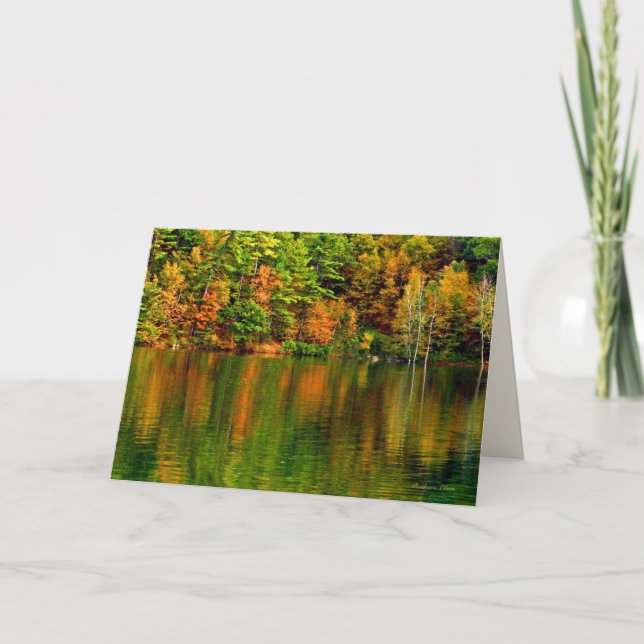 Höst-Walden Pond Holiday Card Helgkort (Framsida)
