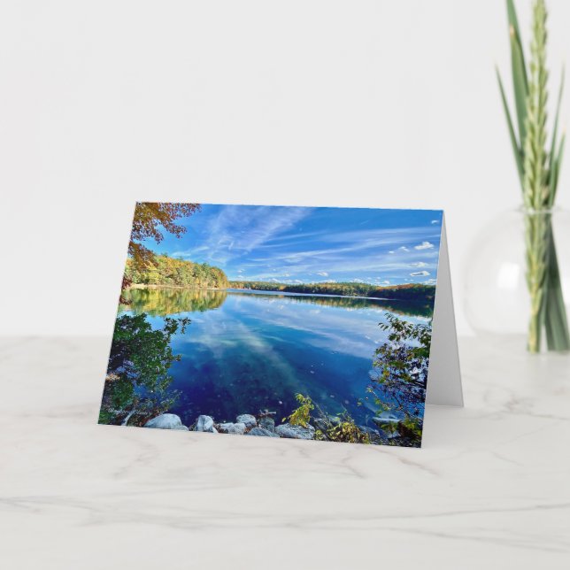 Höst: Walden Pond julkort Helgkort (Framsida)