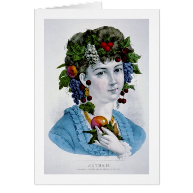 & 'höst Woman Hälsningskort (Framsidan)