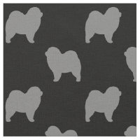 Hosta Chow Chow Hund Silhouettes mönstrade