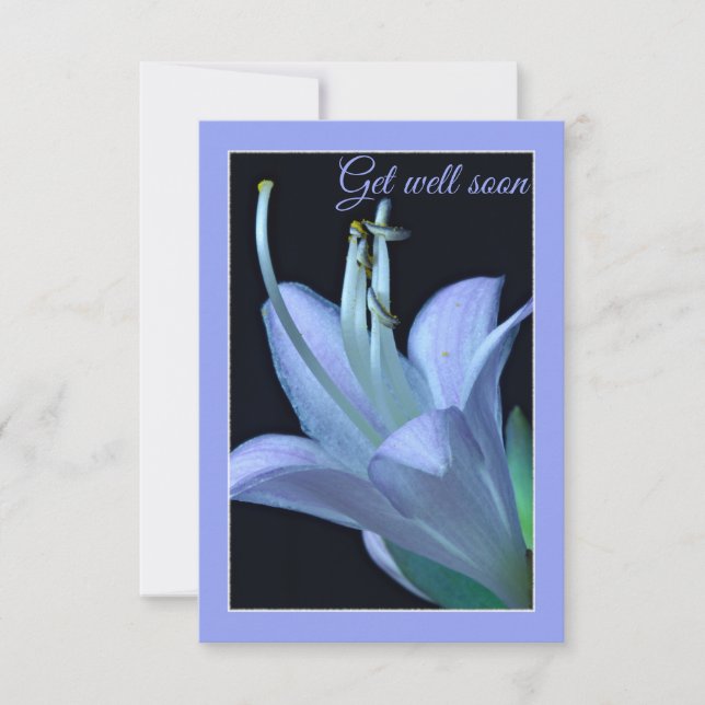 Hosta Flower Blue och Lila Get well-Soon Card (Framsida)