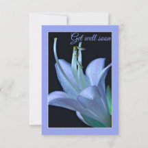 Hosta Flower Blue och Lila Get well-Soon Card