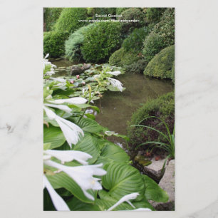 Hosta i en Zen Garden personlig-stationär