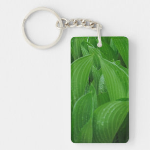 Hosta Löv med Raindrops Acrylic Keychain