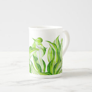 "Hosta with the Mosta" på en bone China Mugg Benporslin Mugg