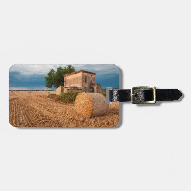 Höstack i Provencefält Bagagebricka (Horisontell Framsida)