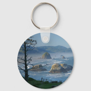 Höstacksten, kanonstrand, Oregon Nyckelring
