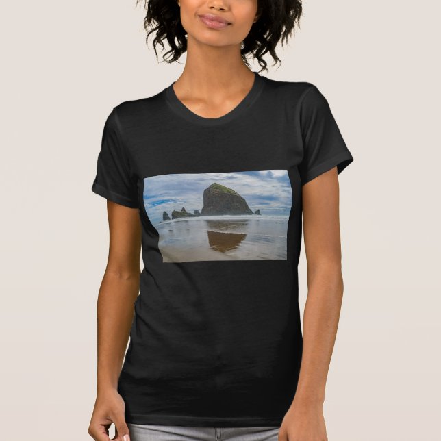 Höstacksten, kanonstrand, Oregon Tee Shirt (Framsida)