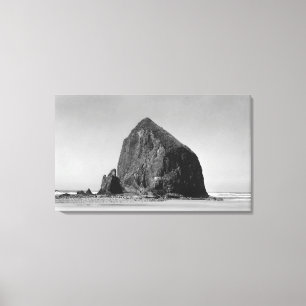 Höstacksten på kanonstranden, Oregon fotograferar Canvastryck