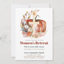 Höstakvarell Pumpa & Kors Kvinnoministerium Inbjudningar