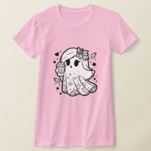 Höstande själ: Girly Ghost med Pumpkin Spice T Shirt