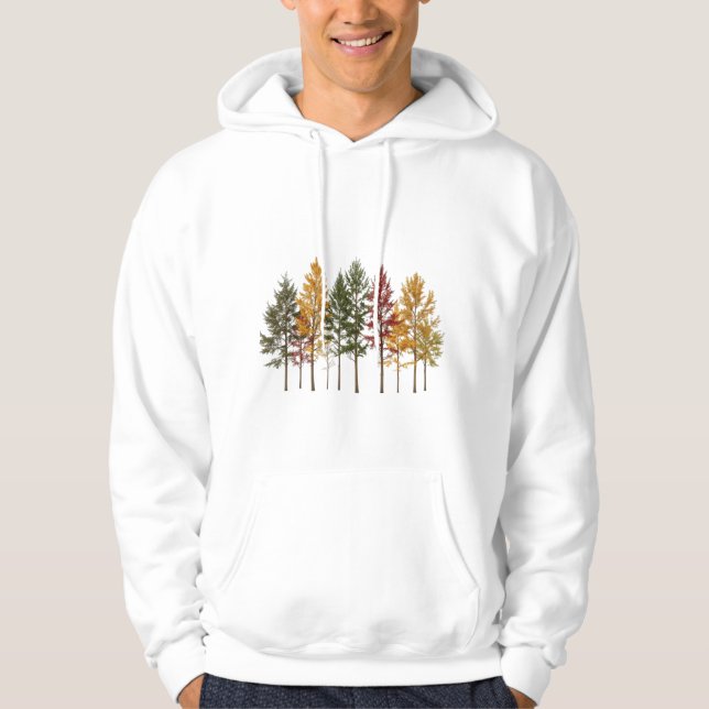 Höstårens kejsarsnitt - fetstilt Färg, Mysigt komf Hoodie (Framsida)