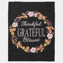 Höstårens krans - tack och lov - välsignad fleecefilt