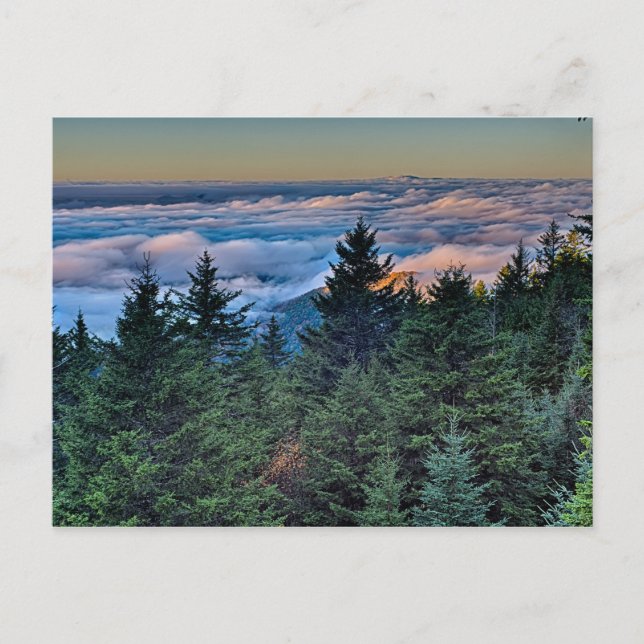 Höstårsmorgon på den blå motorvägen vykort (Framsida)