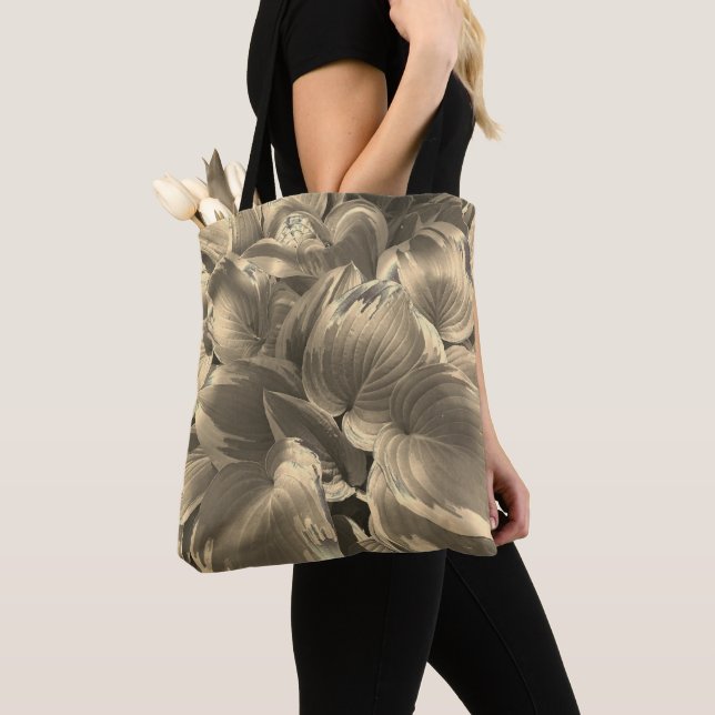 "Hostas" Tote Bag Tygkasse (Närbild)