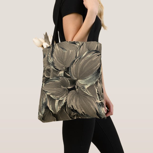 "Hostas" Tote Bag Tygkasse (Närbild)