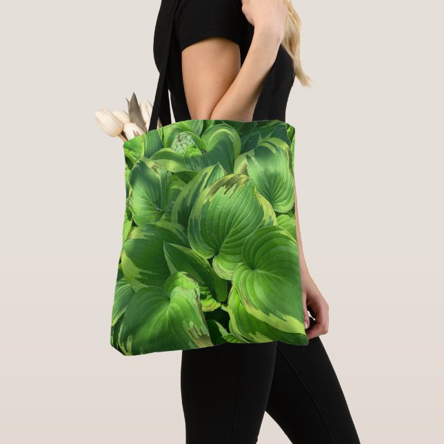 "Hostas" Tote Bag Tygkasse (Närbild)