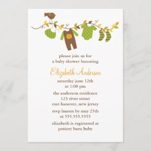 Höstbaby shower inbjudningar