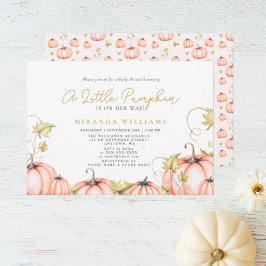 Höstbabydusch En liten pumpa Inbjudningar