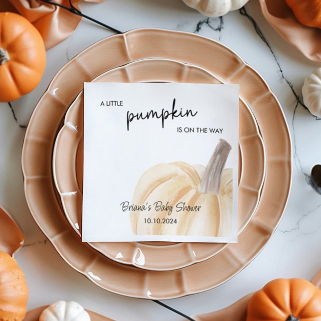 Höstbabystövel, liten pumpdusch pappersservett (Skapare uppladdad)