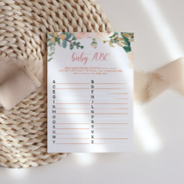 Höstbabyvisningsprogram Baby ABC-spelkort Inbjudningar